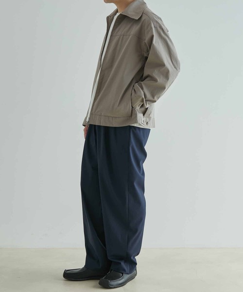 ADAM ET ROPE'（アダムエロペ）の「【WEB限定】ビッグカラー ワイドシルエット コットン ジップブルゾン（ブルゾン・メンズ・ネイビー/グレー/ブラック系その他/グリーン系その他・M/L）」の8枚目の写真