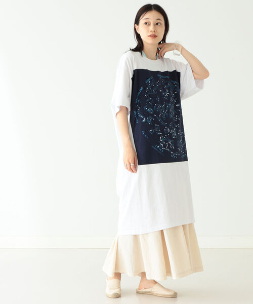 BEAMS BOY（ビームスボーイ）の「CHED × BEAMS BOY / 別注 バンダナ ワンピース（ワンピース・レディース・ホワイト/ネイビー/オリーブ・ONE SIZE）」の5枚目の写真