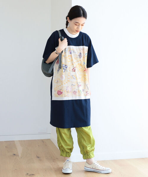 BEAMS BOY（ビームスボーイ）の「CHED × BEAMS BOY / 別注 バンダナ ワンピース（ワンピース・レディース・ホワイト/ネイビー/オリーブ・ONE SIZE）」の11枚目の写真