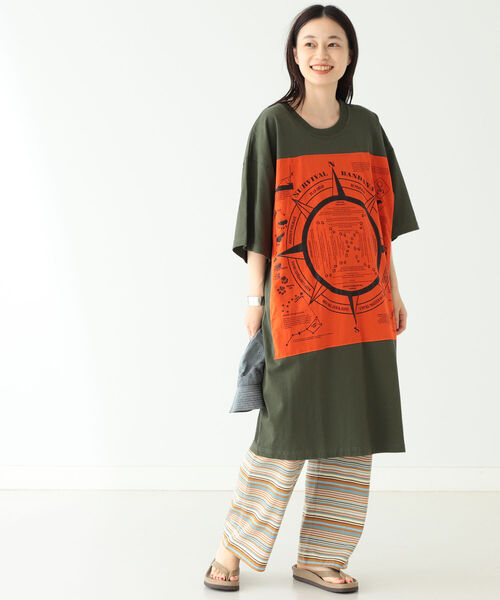 BEAMS BOY（ビームスボーイ）の「CHED × BEAMS BOY / 別注 バンダナ ワンピース（ワンピース・レディース・ホワイト/ネイビー/オリーブ・ONE SIZE）」の16枚目の写真