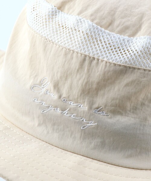 BRANSHES（ブランシェス）の「アウトドアハット（ハット・キッズ・ベージュ/ピンク・52cm/50cm/54cm/56cm）」の3枚目の写真