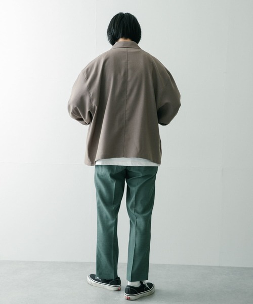 ITEMS URBANRESEARCH（アイテムズ アーバンリサーチ）の「『セットアップ対応』ポリツイル オープンカラーCPOシャツ（シャツ/ブラウス・メンズ・ベージュ/チャコールグレー/ネイビー・LARGE/MEDIUM）」の10枚目の写真