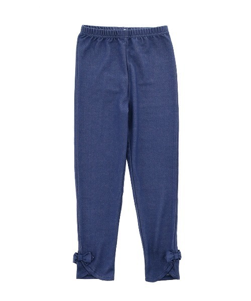 Catherine Cottage（キャサリンコテージ）の「デニムライクリボンレギンス（レギンス/スパッツ・キッズ・ライトブルー/ブラック/インディゴブルー/ブルー・90/100/110/120/130/140/150）」の3枚目の写真