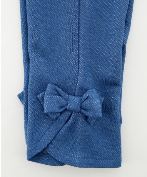 Catherine Cottage（キャサリンコテージ）の「デニムライクリボンレギンス（レギンス/スパッツ・キッズ・ライトブルー/ブラック/インディゴブルー/ブルー・90/100/110/120/130/140/150）」の6枚目の写真