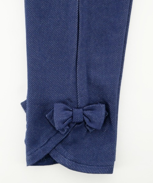 Catherine Cottage（キャサリンコテージ）の「デニムライクリボンレギンス（レギンス/スパッツ・キッズ・ライトブルー/ブラック/インディゴブルー/ブルー・90/100/110/120/130/140/150）」の9枚目の写真