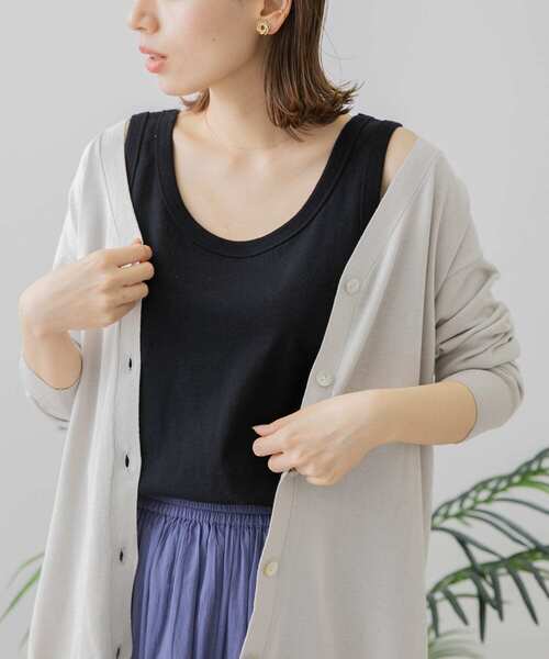 URBAN RESEARCH Sonny Label(アーバンリサーチサニーレーベル)の「USAコットンタンクトップ(Tシャツ/カットソー・レディース・オフホワイト/ライトピンク/ブラック/ブラウン・FREE)」の3枚目の写真