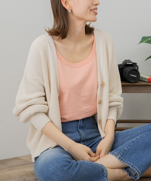 URBAN RESEARCH Sonny Label(アーバンリサーチサニーレーベル)の「USAコットンタンクトップ(Tシャツ/カットソー・レディース・オフホワイト/ライトピンク/ブラック/ブラウン・FREE)」の14枚目の写真