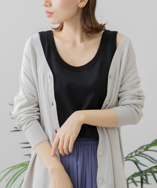 URBAN RESEARCH Sonny Label(アーバンリサーチサニーレーベル)の「USAコットンタンクトップ(Tシャツ/カットソー・レディース・オフホワイト/ライトピンク/ブラック/ブラウン・FREE)」の5枚目の写真