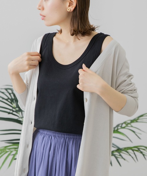 URBAN RESEARCH Sonny Label(アーバンリサーチサニーレーベル)の「USAコットンタンクトップ(Tシャツ/カットソー・レディース・オフホワイト/ライトピンク/ブラック/ブラウン・FREE)」の8枚目の写真