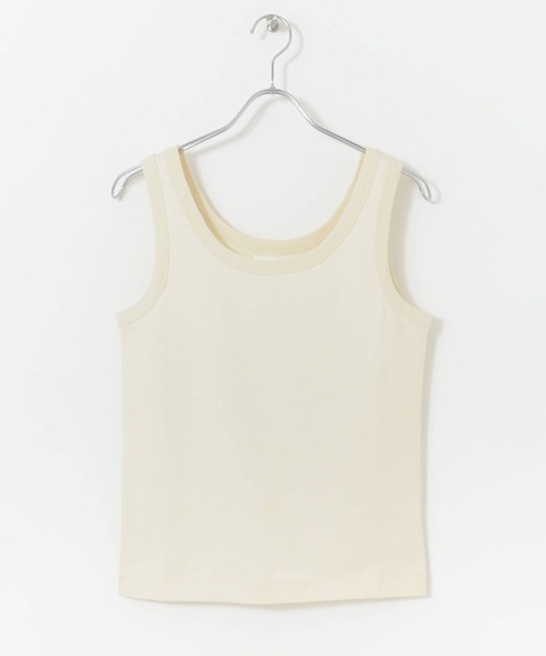 URBAN RESEARCH Sonny Label(アーバンリサーチサニーレーベル)の「USAコットンタンクトップ(Tシャツ/カットソー・レディース・オフホワイト/ライトピンク/ブラック/ブラウン・FREE)」の7枚目の写真