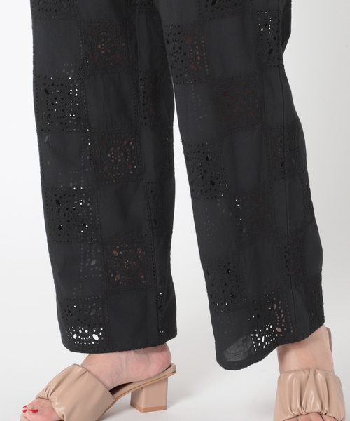 B.C STOCK（ベーセーストック）の「チェッカーパターンレースパンツ（スラックス・レディース・ホワイト/ブラック/イエロー・FREE）」の19枚目の写真