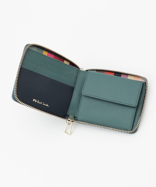 【Paul Smith】レザーボクシー ネックウォレット 浮き出しロゴ Paul Smith】レザーボクシー ネックウォレット 浮き出しロゴ