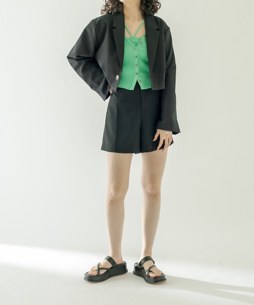 mystic（ミスティック）の「ハイウエストショートパンツ（その他パンツ・レディース・ブラック/アイボリー・1/2）」の10枚目の写真