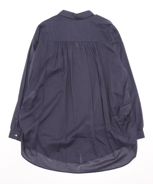 Q(キュー)の「コットンボイルスキッパーシャツ(シャツ/ブラウス・レディース・ベージュ/ネイビー/オリーブ/ピンク/マスタード・MEDIUM)」の6枚目の写真