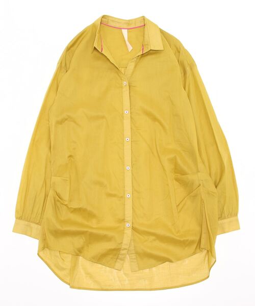 Q(キュー)の「コットンボイルスキッパーシャツ(シャツ/ブラウス・レディース・ベージュ/ネイビー/オリーブ/ピンク/マスタード・MEDIUM)」の7枚目の写真