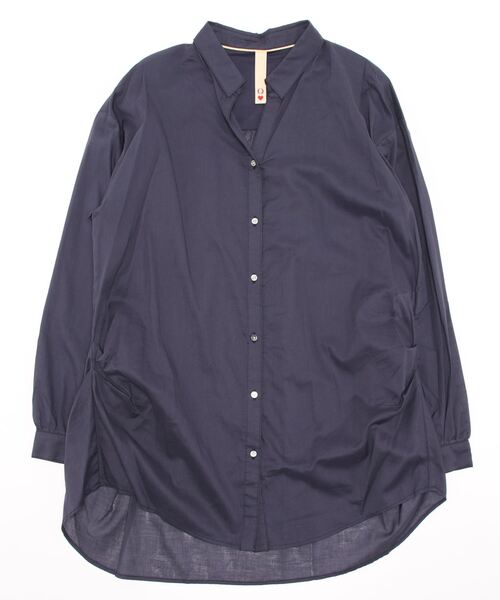 Q(キュー)の「コットンボイルスキッパーシャツ(シャツ/ブラウス・レディース・ベージュ/ネイビー/オリーブ/ピンク/マスタード・MEDIUM)」の8枚目の写真