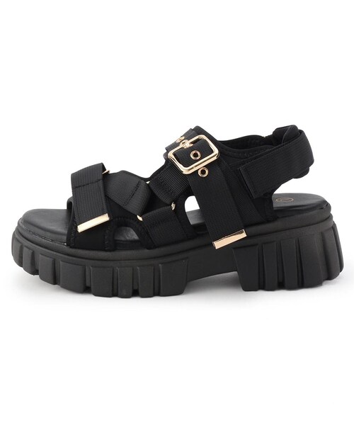 cs T&P（シーエスティーアンドピー）の「厚底スポサン（サンダル・レディース・ブラック/アイボリー・L/M/S）」の9枚目の写真