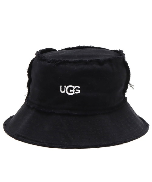 UGG（アグ）の「UGG@mos ロゴ刺繍 フリンジハット（ハット・レディース・ホワイト/ブラック/ブルー・FREE）」の3枚目の写真