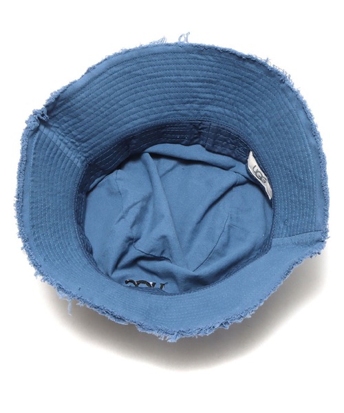 UGG（アグ）の「UGG@mos ロゴ刺繍 フリンジハット（ハット・レディース・ホワイト/ブラック/ブルー・FREE）」の7枚目の写真