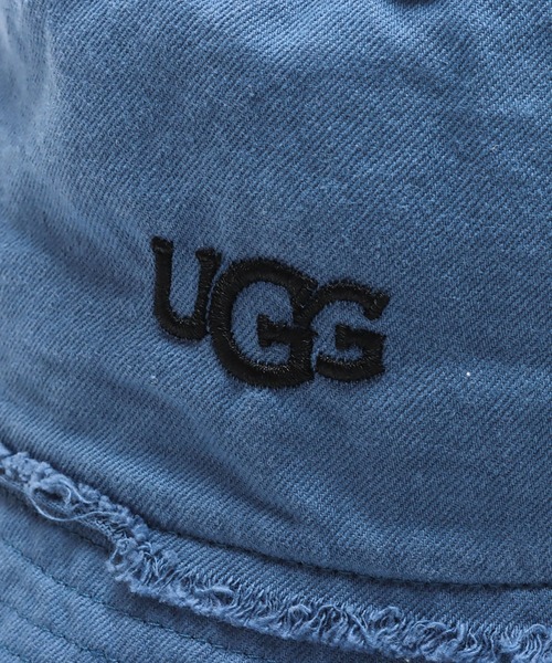 UGG（アグ）の「UGG@mos ロゴ刺繍 フリンジハット（ハット・レディース・ホワイト/ブラック/ブルー・FREE）」の8枚目の写真