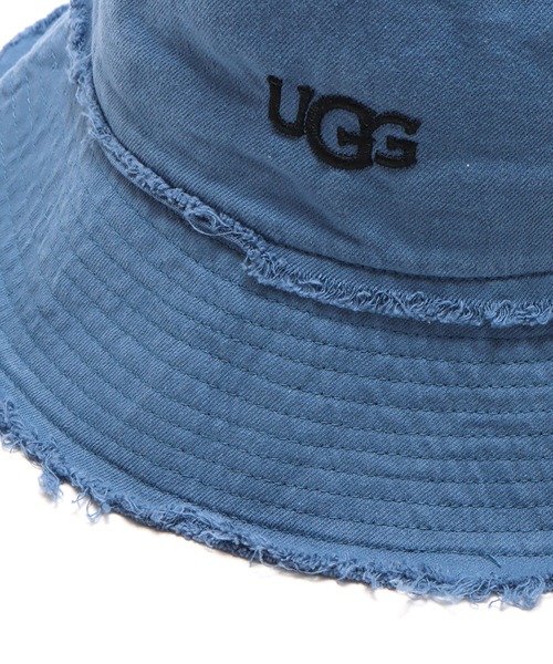 UGG（アグ）の「UGG@mos ロゴ刺繍 フリンジハット（ハット・レディース・ホワイト/ブラック/ブルー・FREE）」の9枚目の写真