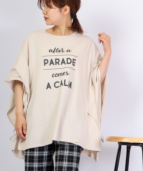 FUNALIVE(ファンアライブ)の「AMERICAN FUDGE サイドリボンプリントTシャツ(Tシャツ/カットソー・レディース・ブラック/グリーン/ナチュラル/ラベンダー/オフホワイト・FREE)」の9枚目の写真