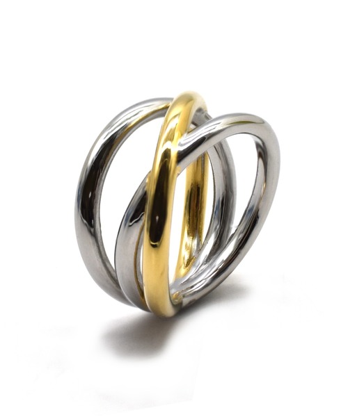 LHME(エルエイチエムイー)の「【WEB限定】 ”Gleam”レイヤードリング/サージカルステンレス(金属アレルギー対応)【LHME / エルエイチエムイー】(リング・レディース・シルバー/ゴールド/シルバー×ゴールド・9号/11号/13号/15号)」の12枚目の写真