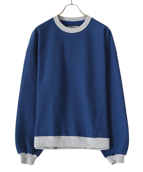 VOTE MAKE NEW CLOTHES（ボートメイクニュークローズ）の「VOTE MAKE NEW CLOTHES / ヴォート メイク ニュークローズ：P.E. VM CREW：21FW-0007[WAX]（スウェット・メンズ・ネイビー・L/M）」の5枚目の写真