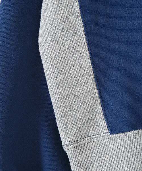 VOTE MAKE NEW CLOTHES（ボートメイクニュークローズ）の「VOTE MAKE NEW CLOTHES / ヴォート メイク ニュークローズ：P.E. VM CREW：21FW-0007[WAX]（スウェット・メンズ・ネイビー・L/M）」の8枚目の写真