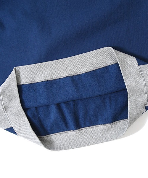 VOTE MAKE NEW CLOTHES（ボートメイクニュークローズ）の「VOTE MAKE NEW CLOTHES / ヴォート メイク ニュークローズ：P.E. VM CREW：21FW-0007[WAX]（スウェット・メンズ・ネイビー・L/M）」の10枚目の写真