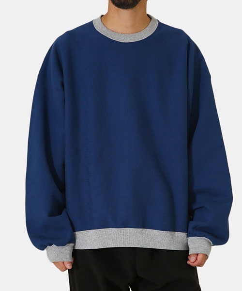 VOTE MAKE NEW CLOTHES（ボートメイクニュークローズ）の「VOTE MAKE NEW CLOTHES / ヴォート メイク ニュークローズ：P.E. VM CREW：21FW-0007[WAX]（スウェット・メンズ・ネイビー・L/M）」の12枚目の写真