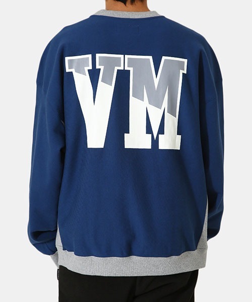 VOTE MAKE NEW CLOTHES（ボートメイクニュークローズ）の「VOTE MAKE NEW CLOTHES / ヴォート メイク ニュークローズ：P.E. VM CREW：21FW-0007[WAX]（スウェット・メンズ・ネイビー・L/M）」の4枚目の写真