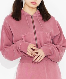 X-girl | PIGMENT DYED SWEAT ZIP UP HOODIE(パーカー)