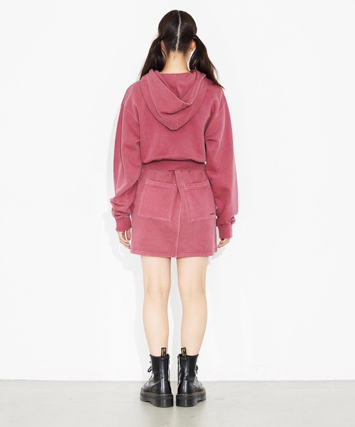 ガール　専用 X-girl（エックスガール）の「PIGMENT DYED SWEAT ZIP UP HOODIE