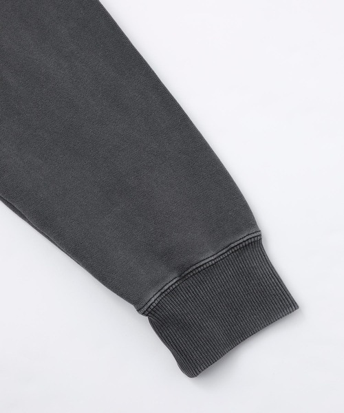 X-girl（エックスガール）の「PIGMENT DYED SWEAT ZIP UP HOODIE（パーカー・レディース・ネイビー/ブラック/バーガンディー・M/S）」の21枚目の写真