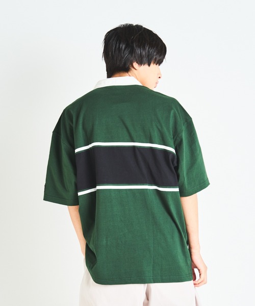 STARTER（スターター）の「JE-STARTER.ラガーポロシャツ（ポロシャツ・メンズ・ホワイト/ブラック/グリーン・M/L）」の21枚目の写真