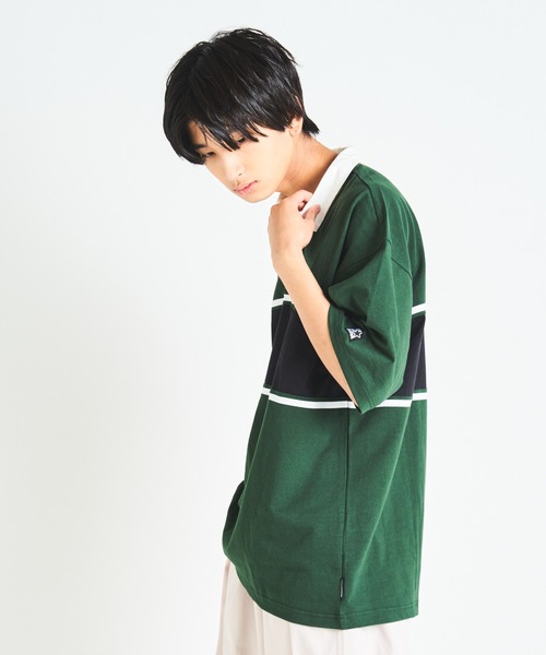 STARTER（スターター）の「JE-STARTER.ラガーポロシャツ（ポロシャツ・メンズ・ホワイト/ブラック/グリーン・M/L）」の19枚目の写真