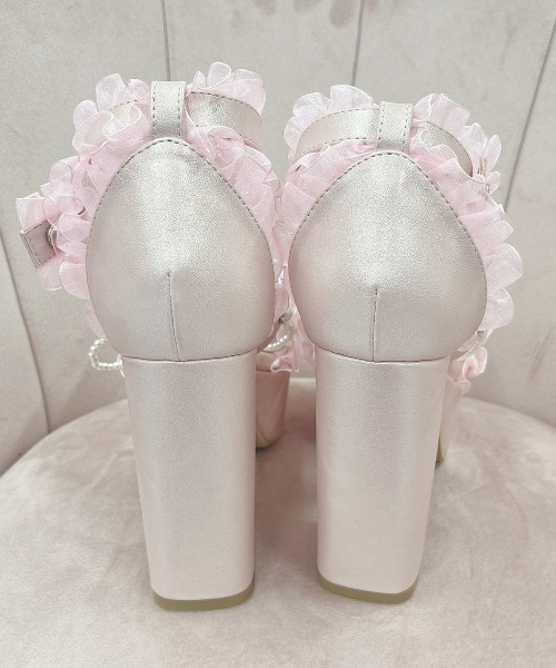 Swankiss(スワンキス)の「PG ribbon pearl sandal(サンダル・レディース・ブラック/ピンク/シルバー・MEDIUM/LARGE)」の15枚目の写真