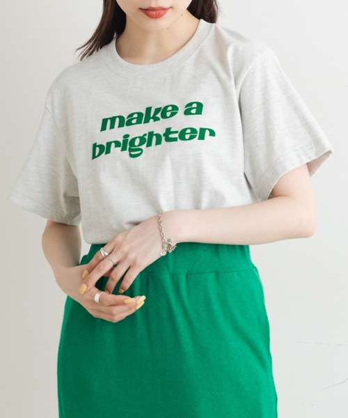 Kastane（カスタネ）の「make a brighter ロゴTee（Tシャツ/カットソー・レディース・ピンク/ライトグレー/ベージュ/オフホワイト・M）」の22枚目の写真