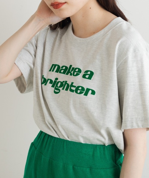Kastane（カスタネ）の「make a brighter ロゴTee（Tシャツ/カットソー・レディース・ピンク/ライトグレー/ベージュ/オフホワイト・M）」の19枚目の写真
