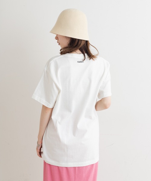 Kastane（カスタネ）の「make a brighter ロゴTee（Tシャツ/カットソー・レディース・ピンク/ライトグレー/ベージュ/オフホワイト・M）」の7枚目の写真