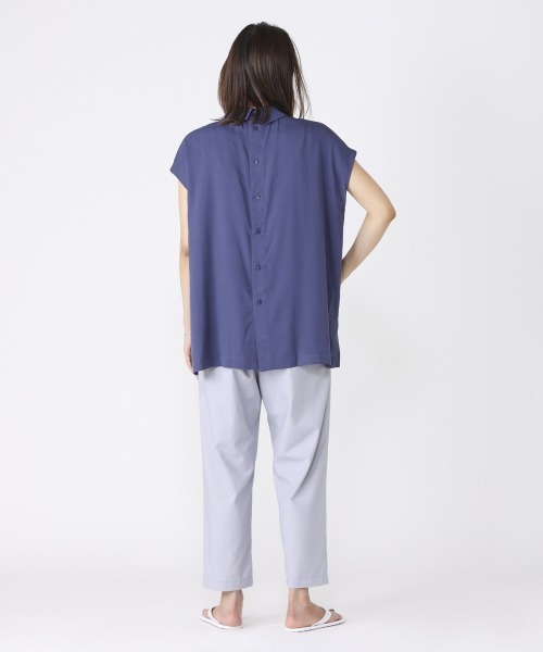 NIMES(ニーム)の「コットンリネンクロップド(その他パンツ・レディース・ブラック/オフホワイト/サックスブルー・1/0)」の5枚目の写真