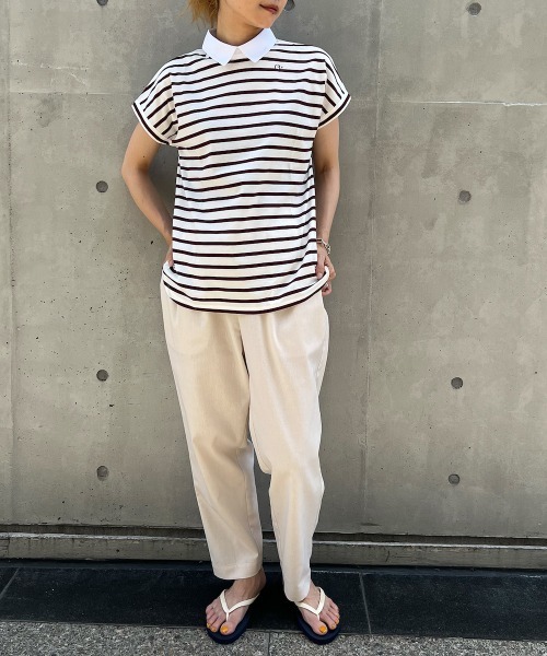 NIMES(ニーム)の「コットンリネンクロップド(その他パンツ・レディース・ブラック/オフホワイト/サックスブルー・1/0)」の18枚目の写真