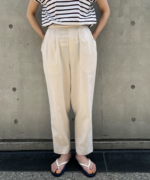 NIMES(ニーム)の「コットンリネンクロップド(その他パンツ・レディース・ブラック/オフホワイト/サックスブルー・1/0)」の20枚目の写真