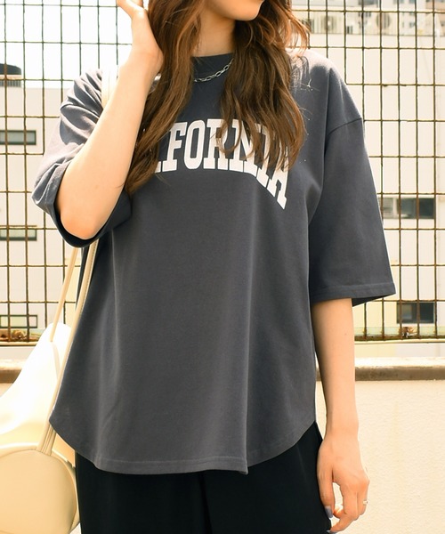 Felt-Maglietta（フェルトマリエッタ）の「カリフォルニアロゴプリントTシャツ（Tシャツ/カットソー・レディース・ネイビー/オフホワイト/チャコールグレー・FREE）」の12枚目の写真