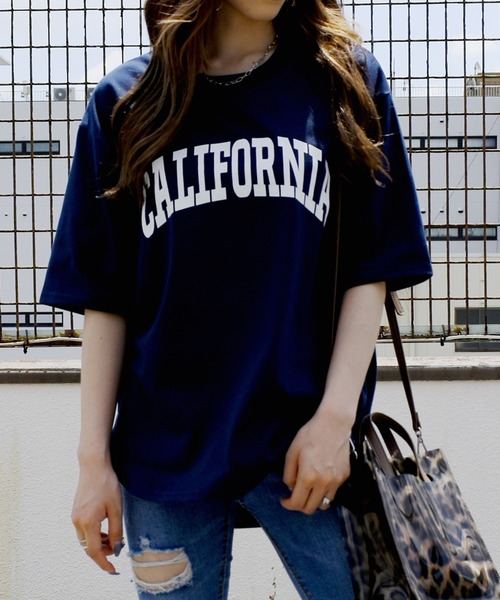 Felt-Maglietta（フェルトマリエッタ）の「カリフォルニアロゴプリントTシャツ（Tシャツ/カットソー・レディース・ネイビー/オフホワイト/チャコールグレー・FREE）」の16枚目の写真