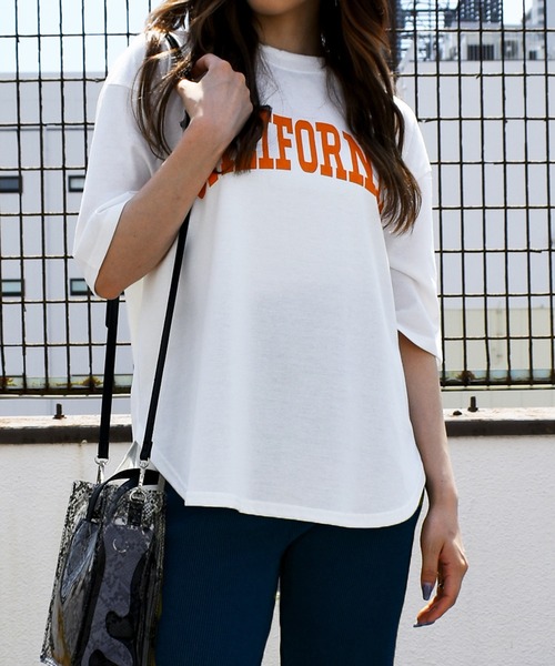 Felt-Maglietta（フェルトマリエッタ）の「カリフォルニアロゴプリントTシャツ（Tシャツ/カットソー・レディース・ネイビー/オフホワイト/チャコールグレー・FREE）」の13枚目の写真