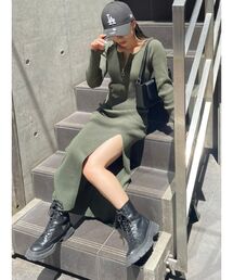 EVRIS | 【WEB限定】ディープスリットロングニットワンピース(ワンピース)