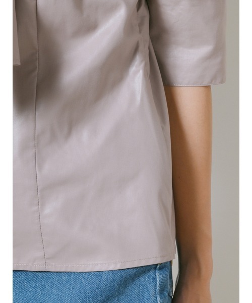 SNIDEL(スナイデル)の「ボウタイブラウス(シャツ/ブラウス・レディース・ホワイト/チェック/ベージュ・FREE)」の11枚目の写真