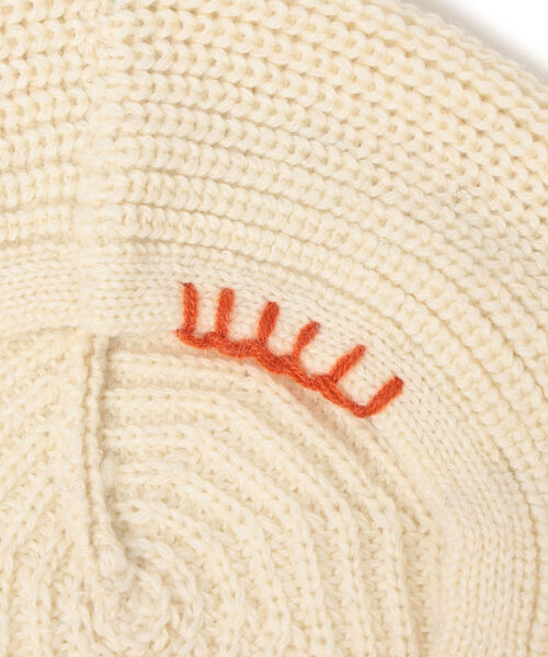 Ray BEAMS(レイビームス)の「Ray BEAMS / ニット ステッチ ベレー帽(ハンチング/ベレー帽・レディース・オフホワイト/ブラック/パープル・ONE SIZE)」の11枚目の写真